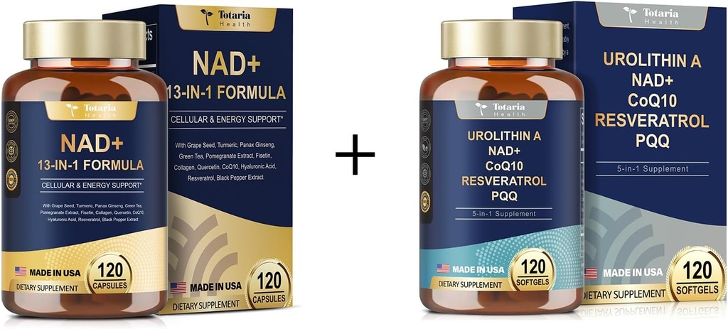 Totaria NAD Supplement for Women Miehet 120 kapselia Urolithin A Supplement 1000mg 120 pehmeät kapselit