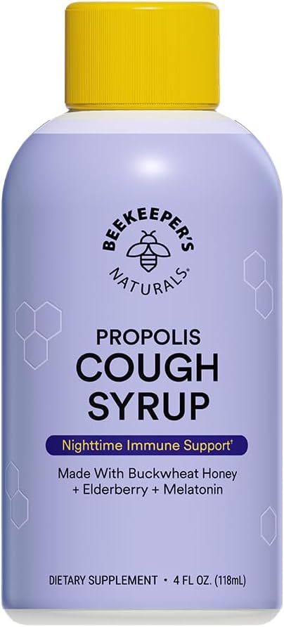 B.Better Nighttime Cough Syrup for Adults - Elderberry Extract, Bee Propolis Extract, Tattari hunaja - Immuunituki, 4 oz