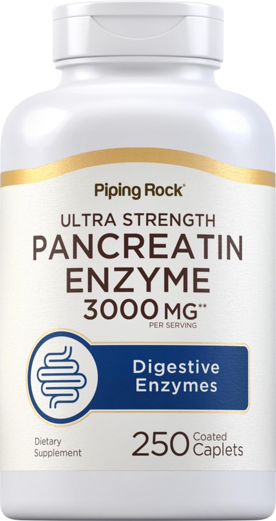 Piping Rock Haima Dgestive Enzymes ... 3000 mg ... 250 Caplets... Ultra Strength...