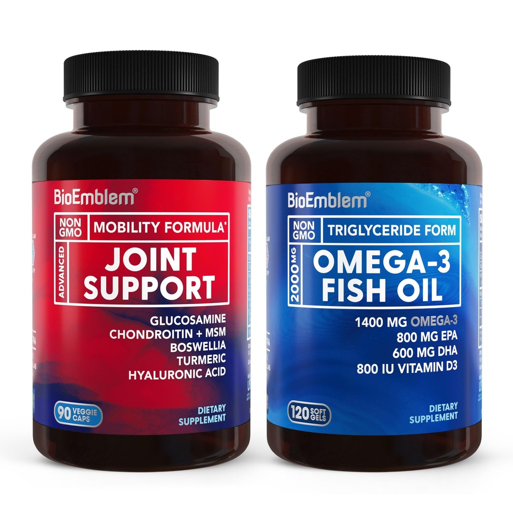 BioEmblem Omega-3 Fish Oil 2000mg ja yhteinen tuki