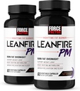 Force Factor LeanFire PM, laihtuminen pillereitä naisille ja miehille, rasvanpolttaja ja yön yli laihtuminen pillereitä polttaa rasvaa, Boost Metabolia, kanssa melatoniini, 60 Luku (Pakkaus 2)