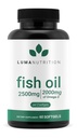 Luma Nutrition Omega 3 fiskoljetillskott - Extra styrka 2500mg - 2000mg EPA & DHA - Hjärna och hjärthälsa - 60 Softgels