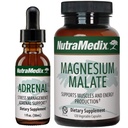 NutraMediax Energy Support Bundle - Sisältää lisäenergiaa tukea nestemäisiä tippa ja magnesiummalaatti kapselit energia- ja liikuntatuki - Ei kofeiinia - 2-Piece täydentää joukko