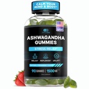 Tehokas NUTRA Ashwagandha Gummies 1500 mg ... Stressiapu, immuunituki, rauhallinen mieliala, energia...