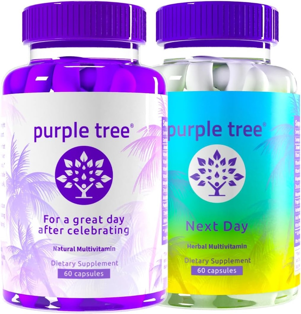 violetti puu® Juhlia + Seuraavan päivän Bundle 120 pillereitä 
