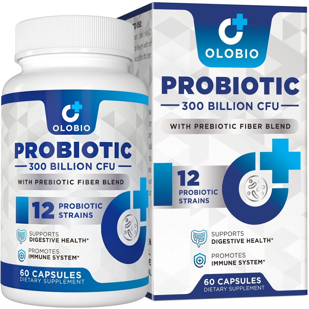 300 miljardia PMY Probiootti, 12 kantaa 3 Organic Prebiootit, Probiootit naisille ja miehille, Päivittäinen täydentää digestiivinen, immuuni, Gut & Bloating Health, Hylly Vakaa, Vegan, 60 kreivit