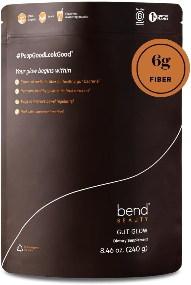 Bend Beauty Gut Glow ... Päivittäinen Prebioottikuitu Suklaajauhe w/Tremella Mushroom Exract ...