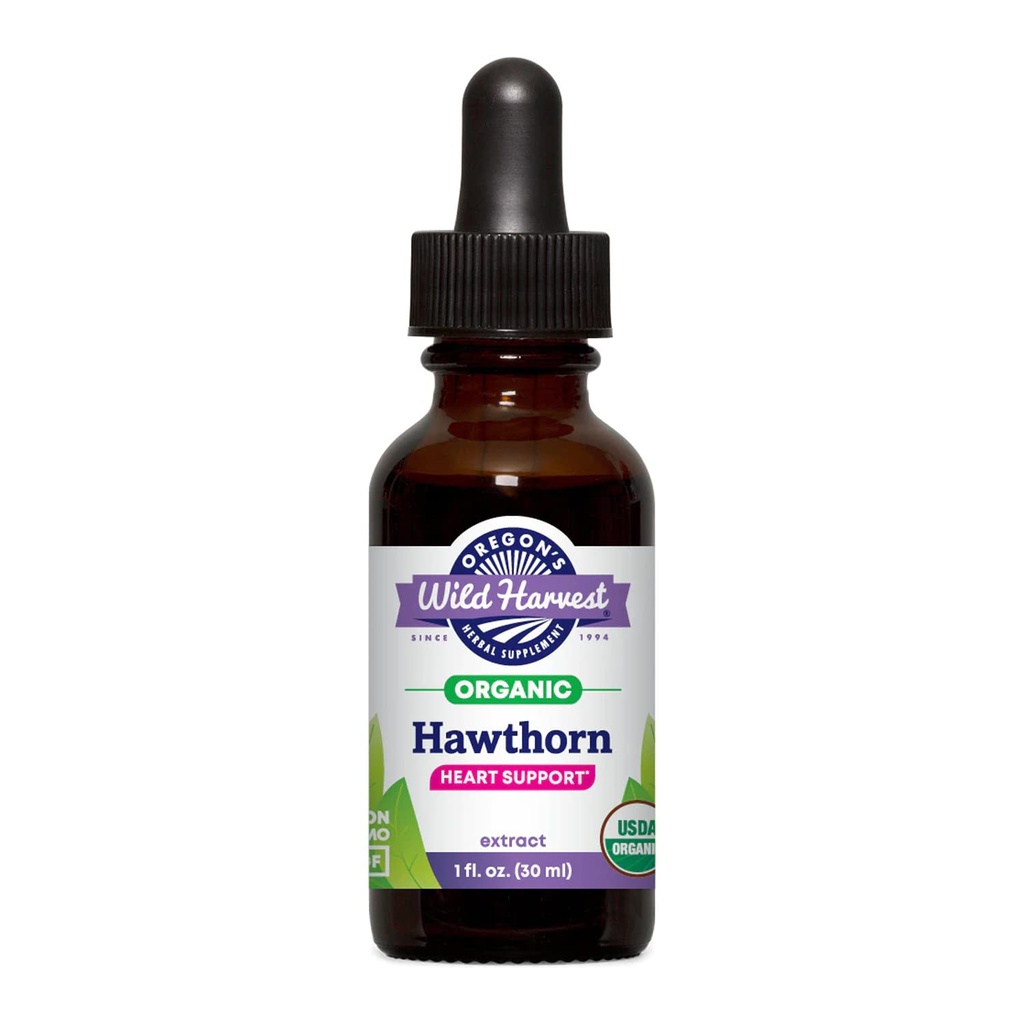 Oregon Wild Harvest 1:2 Färsk Organisk Hawthorn Extract, 1 Fluid Ounce