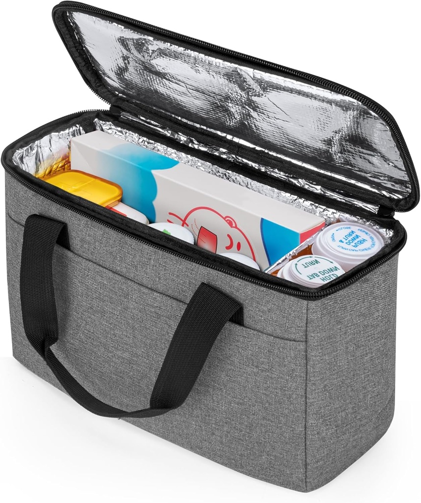 Trunab Ensiapulaukku Tyhjä Pieni lääke varastointi tapauksessa, Eristetty lääke Cooler Bag, Matka pilleri pullo Organizer resepti, insuliini, lisäravinteet tai lääketieteelliset tarvikkeet, Grey(Äkki vain)