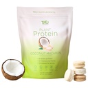 TRU täydentää Kasvipohjainen proteiinijauhe, BCAA, EAA, 20g Vegan Brown Rice & Pea Protein, 100 kaloreita, 27 vitamiinia, ei keinotekoisia makuja 25 tarjoilua (Coconut Macaron)
