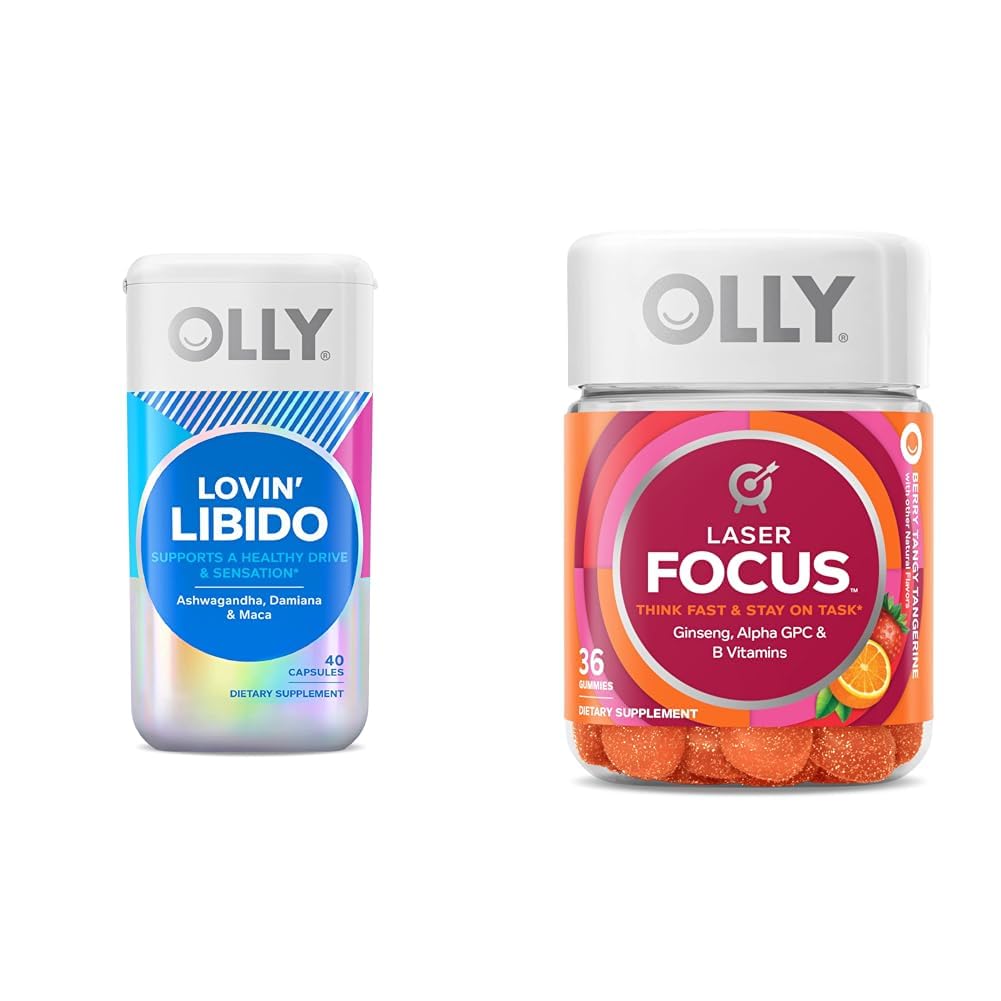 Olly Lovin Libido -kapselit naisille, laserfokusgummit ginsengillä, 36