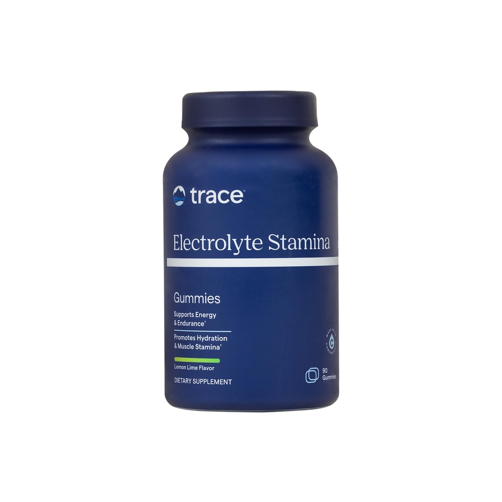 Trace Minerals Electrolyte Stamina Gummies - Convenient Electrolyte Supplement, joka tukee Hydration - Tukee optimaalinen energia - lihasvoima - Vegan - sitruunan lime - 90 Count (30 tarjoilua)