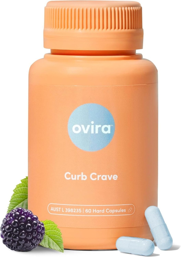 Ovira Curb Cravings Lisäravinteet - Sisältää KRONOLOGINENOBLOCK, energia-tuki kapselit, Ravitsemus täydentää miesten ja naisten, Kromi-100mg