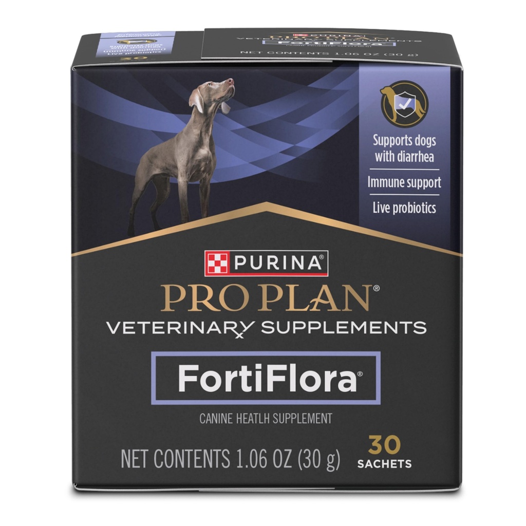 Purina Pro Plan Eläinlääkärin lisäravinteet FortiFlora Dog Probiotic Supplement, koiranravintolisä - 30 ct.