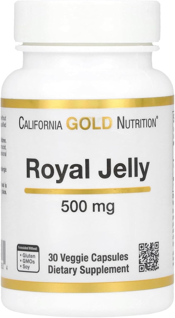 California Gold Nutrition Royal Jelly, 500 mg, 30 Kasvis Caps
