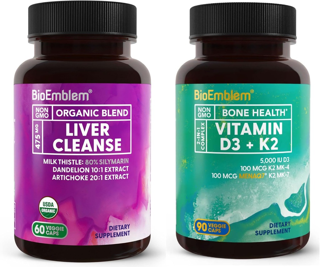 BioEmblem-vitamiini D3 K2 USDA Organic Liver Cleanse
