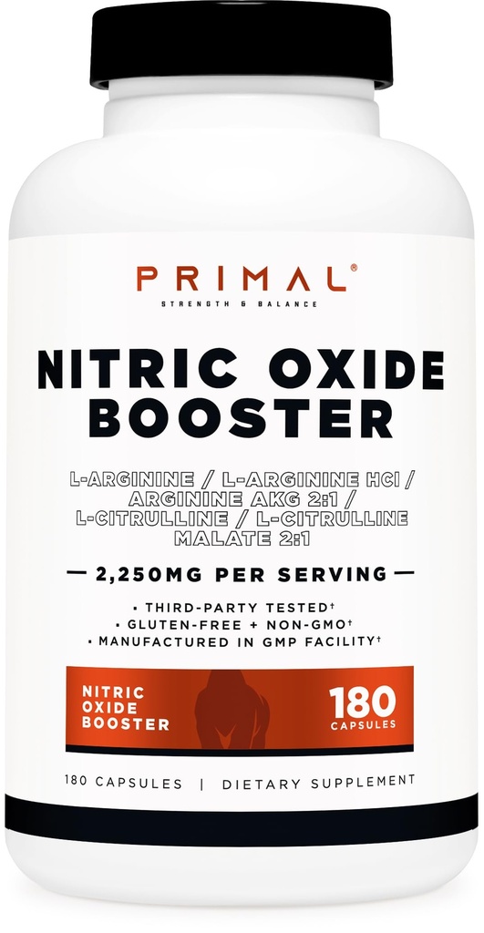 Primal Typpioksidi Booster (2 250 mg per serving) (180 kapselia) - 60 tarjoilua