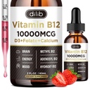 B12-vitamiinin nestetippa 10 000 mikrog, kolminkertainen B-12-kompleksin täydennysosa, metyyli- ja metyylikobalamiinin sekoitus naisille ja miehille, mieliala- ja energiatehoste, metaboloitu B12 aineenvaihdunta- ja terveystukeen