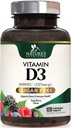 D3- vitamiini 5000 IU (125 mikrog) Nature's Extra Strength D- vitamiini Supplement pureskeltava Immuuni Tuki Terveys - Luut, Hampaat ja Lihaslisät - Sokeriton, Ei-GMO, Gluteeniton - 120 kreivitablettia
