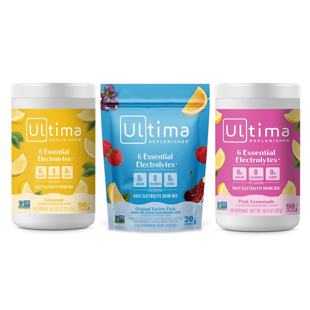 Ultima Replenisher Electrolyte Powder Drink Mix Bundle 