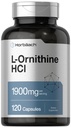 Horbäach L Ornithine HCl | 1900mg | 120 kapslar | Non-GMO & Gluten Free Supplement