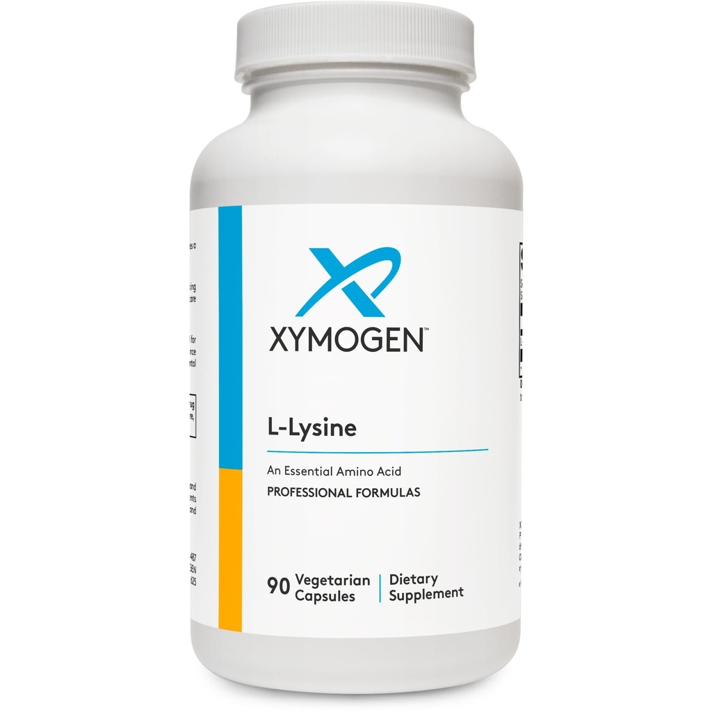 XYMOGEN L-Lysine 1000 mg kapselit - Aminohappo täydentää tukea synteesi Collagen, tarjoaa tasapainon suuri saanti arginiini (90 kapselia)
