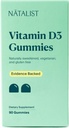 NATALIST- vitamiini D3 1000 IU (25 mcg) Gummies High Potency Immunel Health Support Supplement Daily Health, Hampaiden ja lihasten Formula naisten ja miesten - kasvissyöjä, Gluteeniton - 90 Gummies