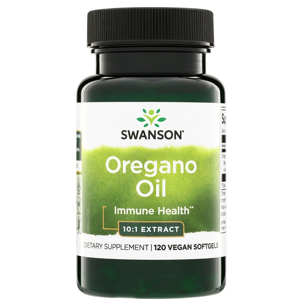 Swanson Oregano Oil 10:1 Ote-Luonnollinen Supplement Ruoansulatuskanavan ja virtsateiden terveystuki (120 Softgels, 150 mg Each)