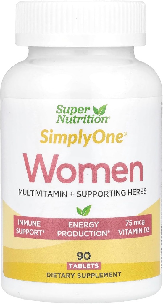 SuperNutrition YksinkertaisestiOne Multi-Vitamin naisille, High-Potency, One/Day Tablets, 90