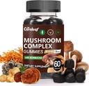 9 in 1 Sieni Gummies kanssa leijonan Mane for Focus täydentää ja energia täydentää tukea immuunijärjestelmän De-Stress Boost Mood & Energy 60 Count Kombucha Flavor