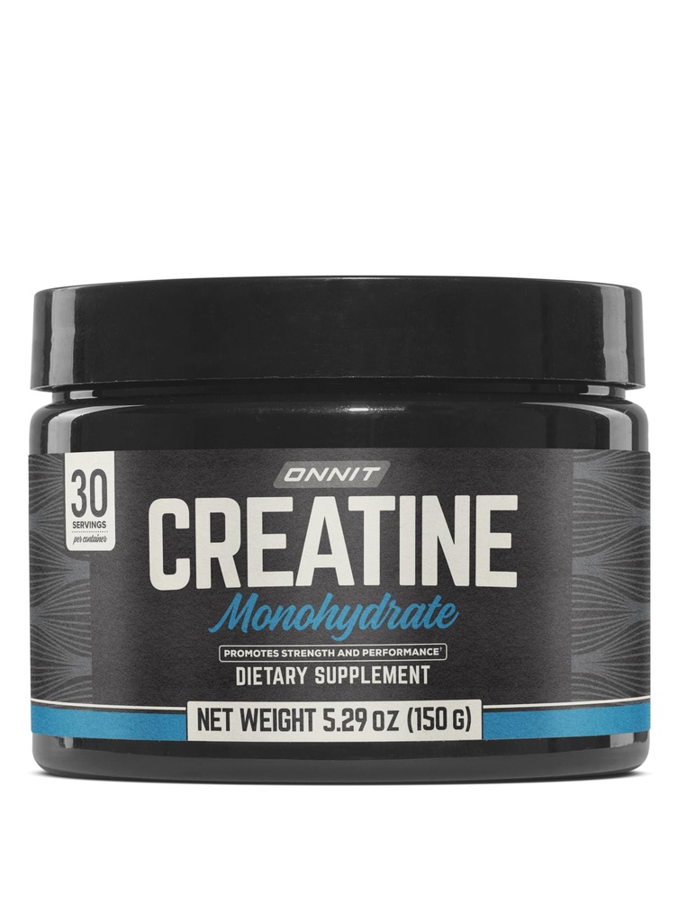 ONNIT Creatiini Monohydraatti Powder, IGEN(TM) Ei-GMO Testattu 5g Premium Creatiini lihasvoima, teho ja lean massa, tukee aivojen terveys, aivojen soluun energia, makuamaton, 30 tarjoilua, 5.29 oz