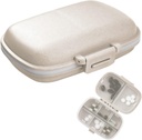 1Pack Travel Pill Organizer, 8 Compartments Portable Pill Case, Small Pill Box för Pocket Purse Portable Medicine Vitamin Container Beige