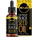 Maju Superfoods Musta siemenöljy - 3 Kertaa TQ, kylmä painettu, Travel Size, 100% Turkin musta kumina siemenöljy, nestemäinen puhdas musta siemen, lasipullo, 2 Oz
