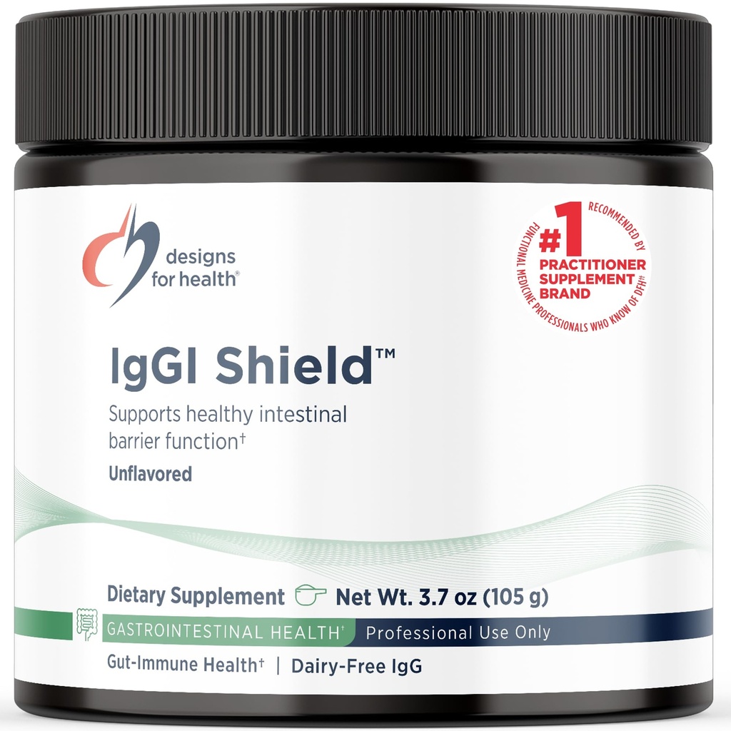 Designs for Health IgGI Shield Powder - Dairy-free Imunoglobuliini IgG Supplement, SBI kanssa N-asetyyli-Glukosamiini - tukee terve suoliston Barrier toiminto (3.70 / 30 Servings)