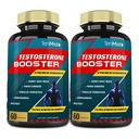 2 pakkausta 60 kapselia Testosteroni lisäravinteet Booster miesten, mikä vastaa 10000mg - Natural Stamina, Endurance & Strength täydennysosa - Lihas Building kasvu, parantaa suorituskykyä, energia