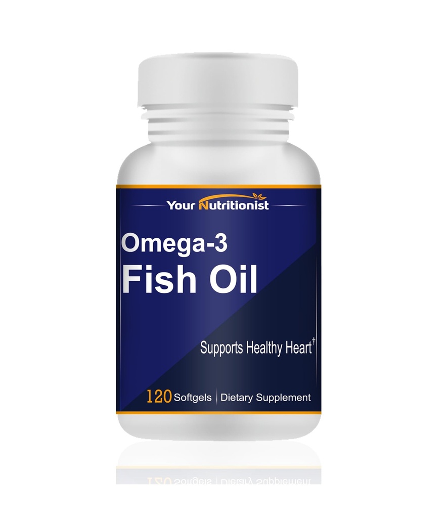 Omega-3 fiskolja 1000mg, hjärthälsa, 120 mjukgels
