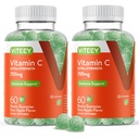 Viteey Pureskeltava C-vitamiini Gummies aikuisille - 700 mg Extra Strength Immuno tuki täydentää - Vegaani, Gluteeniton - 120