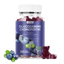 Glukosamiini Chondroitin Gummies - 3000MG Extra Strength Yhteinen tuki täydentää MSM & Elderberry, joustavuus, antioksidantti Immuuni tuki Gummy aikuisille, miehet & naiset 90 mustikka Gummies