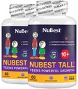 NuBest Tall 10 + - Avancerad benstyrka Formel - Stöder immunitet, hälsosam utveckling och optimal hälsa - för barn (10 +) & tonåringar som dricker mjölk dagligen - Pack 2 | 2 månaders leverans