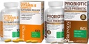 Bronson Probiotic 50 miljarder CFU + Prebiotic med Apple Polyphenols & Pineapple Fruit Extract + Vitamin B Complex Sustained Release