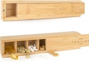 Bamboo Viikoittain pilleri Järjestäjä - 7 päivän Wood Tablet laatikko - Ihanteellinen Estetic Pill Organizer vitamiinit tai lisäravinteet