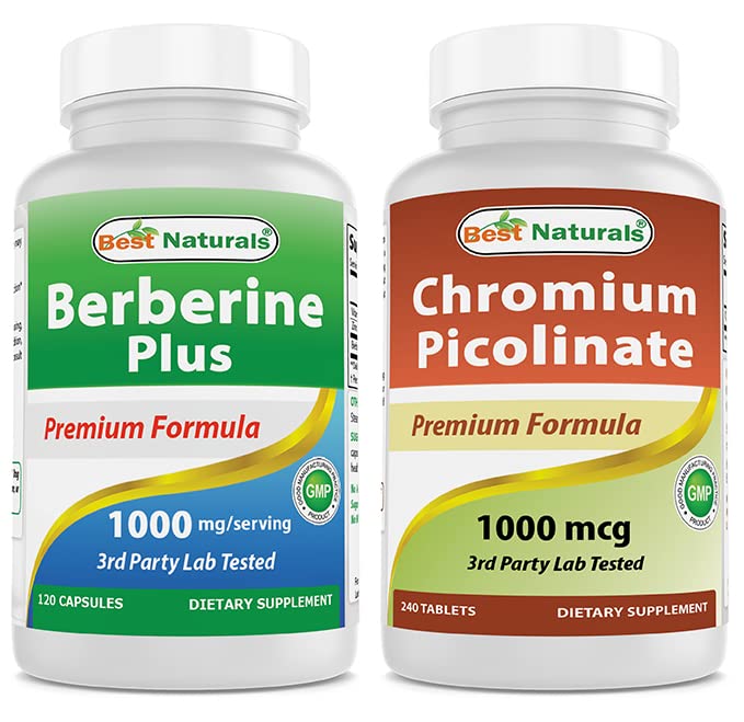 Best Naturals Berberine Plus 1000 mg & kromipikolinaatti 1000 mcg