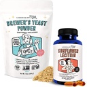 Legendairy Milk Sunflower Lecithin + Brewer Yeast Powder - Lakteringstillskott för att öka bröstmjölkförsörjningen och stödja igensatt mjölkdukt