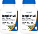 Nutricost Tongkat Ali 1000mg, 60 Caps (2 flaskor) - 30 portioner per flaska, Veggie Caps, Non-GMO, Gluten Free