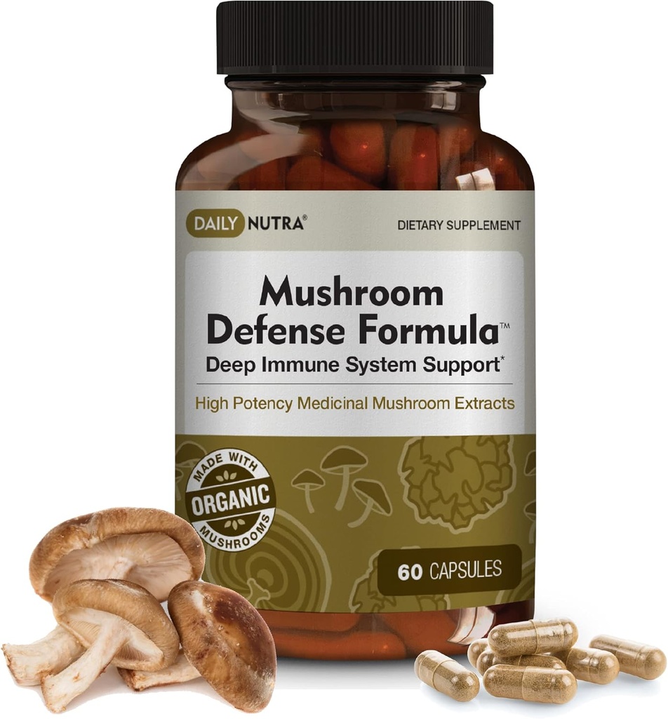 DailyNutra Mushroom Defense Formula - Immunosupport Supplement 