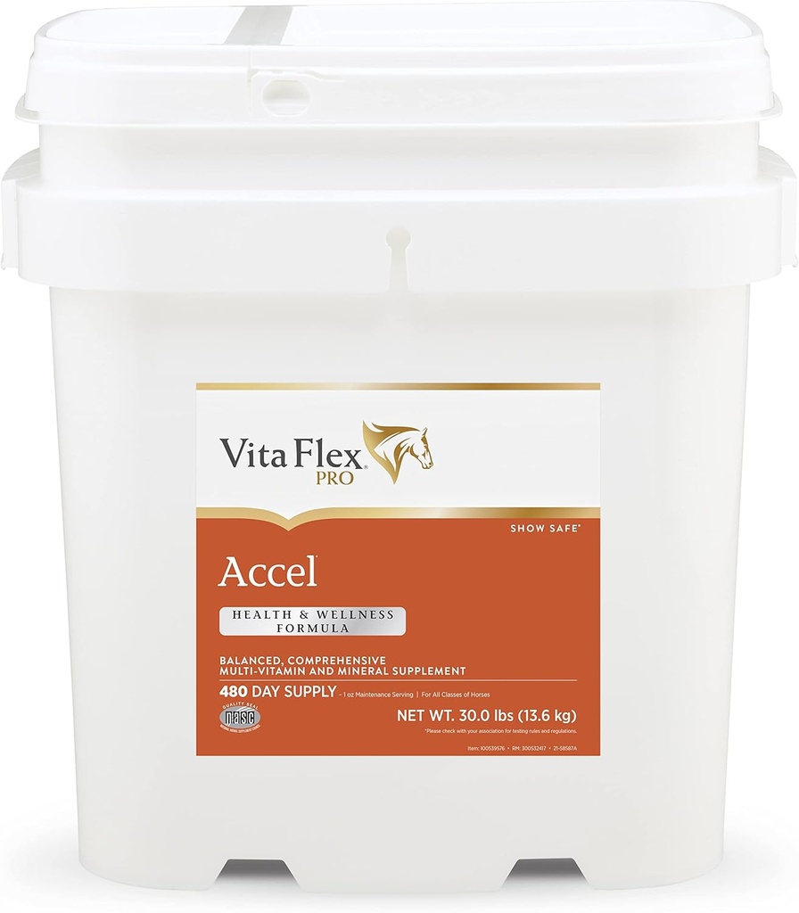 Vita Flex Pro Accel Health & Wellness Formel, Hästtillskott, 30 pund, 480-dagars leverans