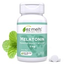 EZ sulaa liukeneva melatoniini, 5 mg, sokeriton, 2-kuukautinen tarjonta, viileä minttuflavored - 1 pakkaus