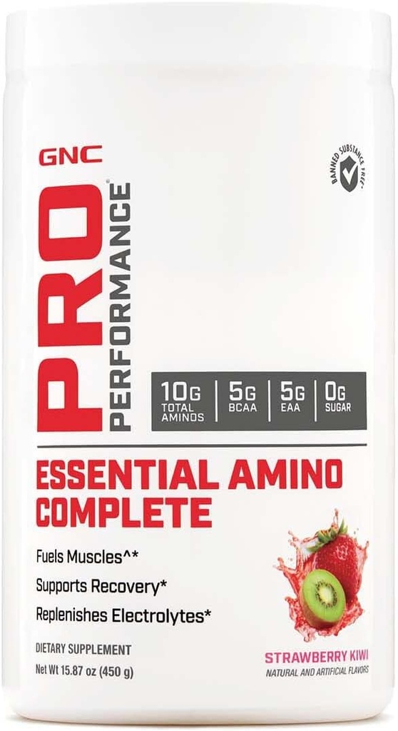 GNC Pro Performance Essential Amino Complete, Mansikka Kiivit, 15.87 oz., tukee lihasten hyödyntämistä