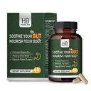 Kasviperäisen BE Gut Health - Kaasun ja turvotuksen lievittäminen, ummetus, vuotava Gut Repair - Gut Cleanse & Restare Digestion - edistää sääntöjenmukaisuutta, Colon Cleanser, 60 kapselia