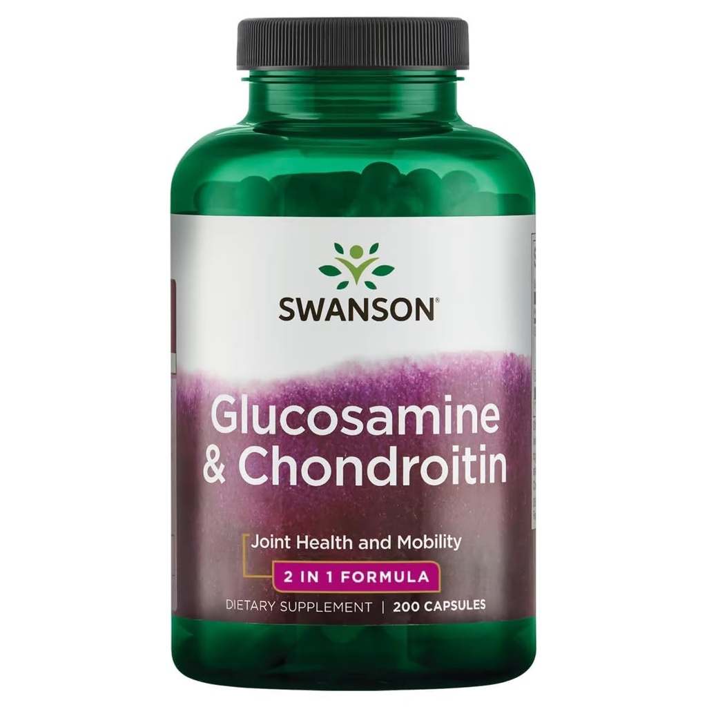 Swanson Glukosamiini & Chondroitin Combo 500/250 Milligrammaa 200 kapselia